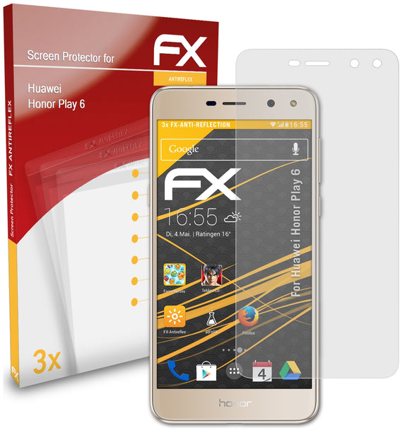 atFoliX FX-Antireflex Displayschutzfolie für Huawei Honor Play 6