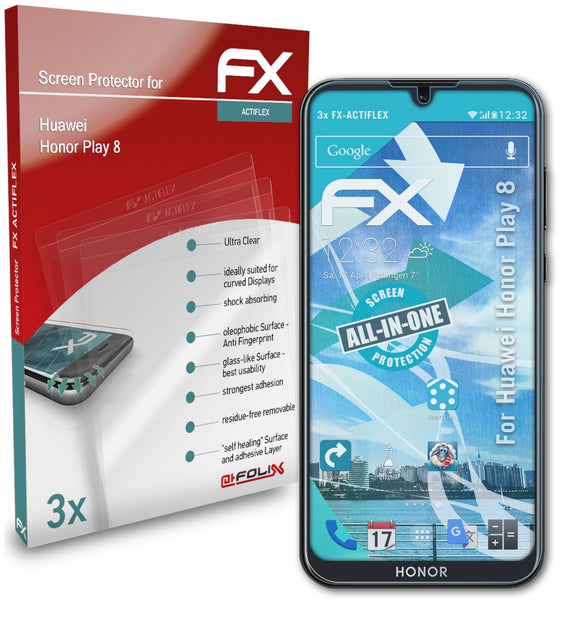 atFoliX FX-ActiFleX Displayschutzfolie für Huawei Honor Play 8