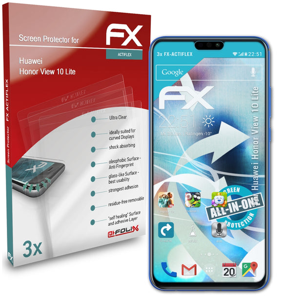 atFoliX FX-ActiFleX Displayschutzfolie für Huawei Honor View 10 Lite