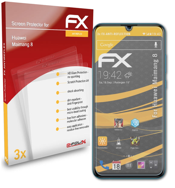 atFoliX FX-Antireflex Displayschutzfolie für Huawei Maimang 8
