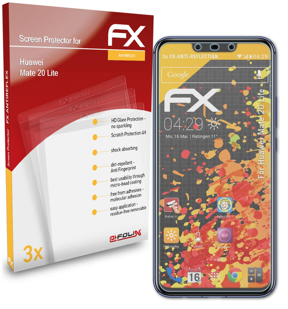 atFoliX FX-Antireflex Displayschutzfolie für Huawei Mate 20 Lite