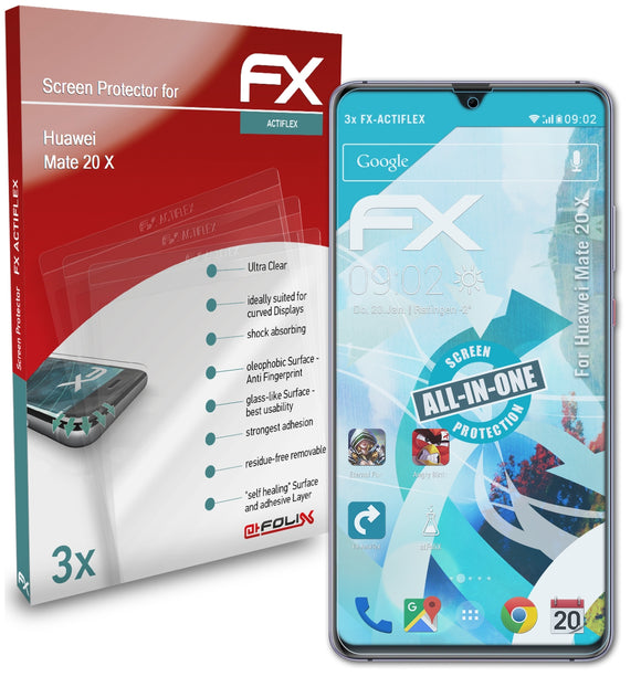 atFoliX FX-ActiFleX Displayschutzfolie für Huawei Mate 20 X