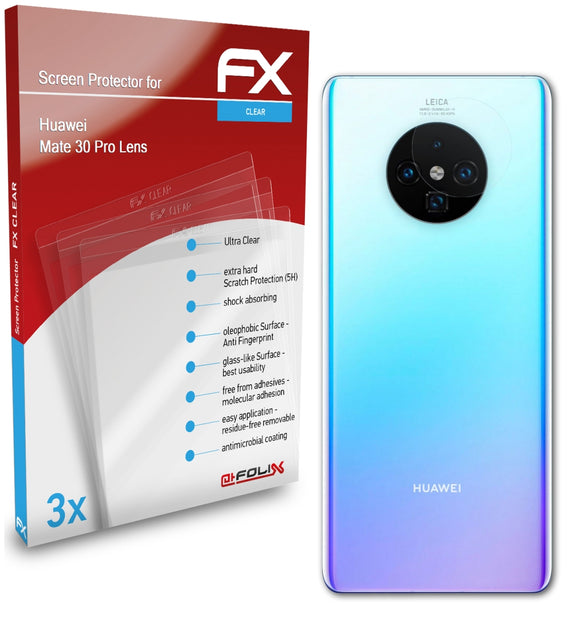 atFoliX FX-Clear Schutzfolie für Huawei Mate 30 Pro (Lens)