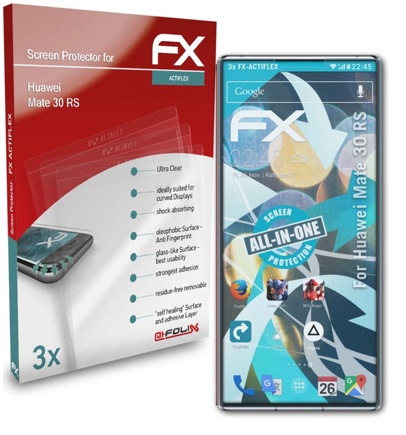 atFoliX FX-ActiFleX Displayschutzfolie für Huawei Mate 30 RS
