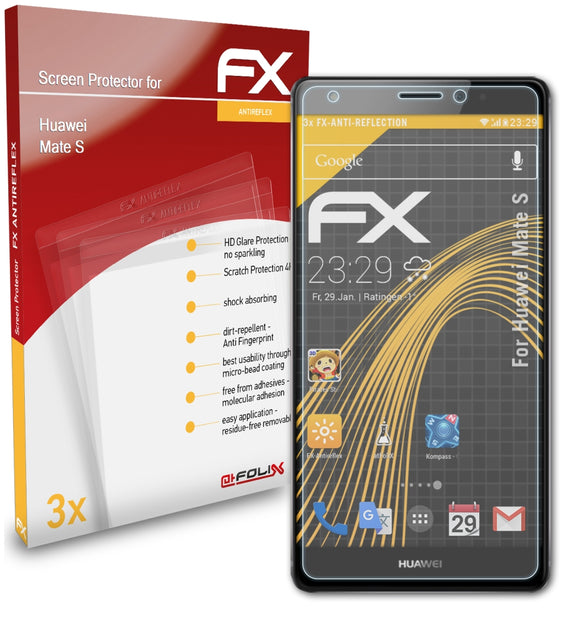 atFoliX FX-Antireflex Displayschutzfolie für Huawei Mate S