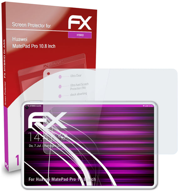 atFoliX FX-Hybrid-Glass Panzerglasfolie für Huawei MatePad Pro (10.8 Inch)