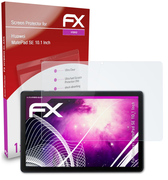 atFoliX FX-Hybrid-Glass Panzerglasfolie für Huawei MatePad SE (10.1 Inch)