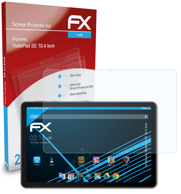 atFoliX FX-Clear Schutzfolie für Huawei MatePad SE (10.4 Inch)