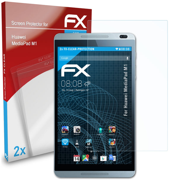atFoliX FX-Clear Schutzfolie für Huawei MediaPad M1