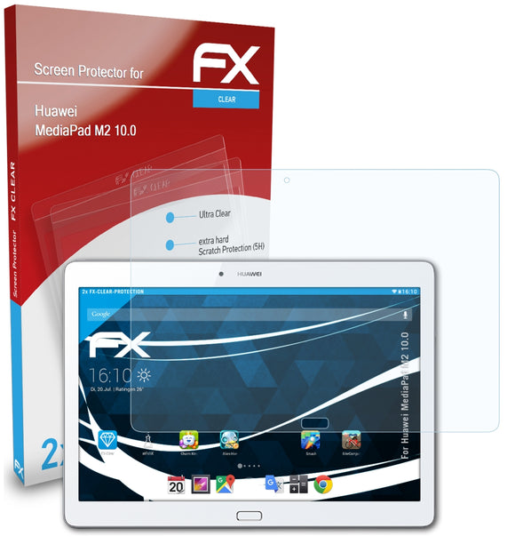 atFoliX FX-Clear Schutzfolie für Huawei MediaPad M2 10.0