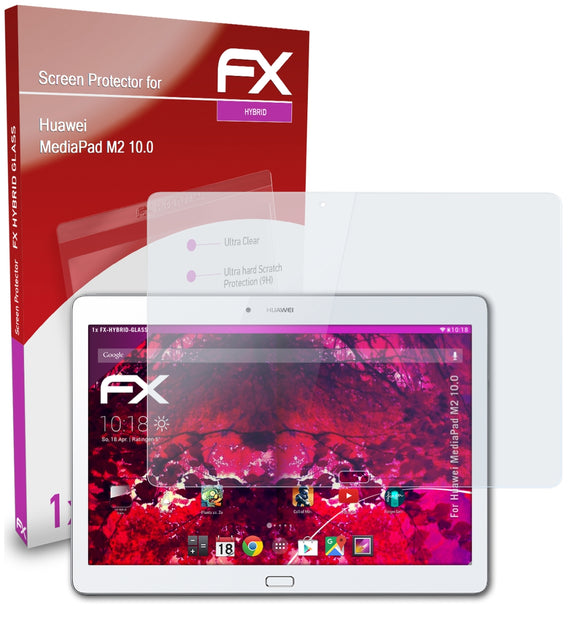 atFoliX FX-Hybrid-Glass Panzerglasfolie für Huawei MediaPad M2 10.0