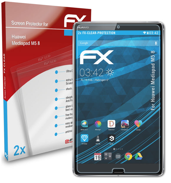 atFoliX FX-Clear Schutzfolie für Huawei Mediapad M5 8