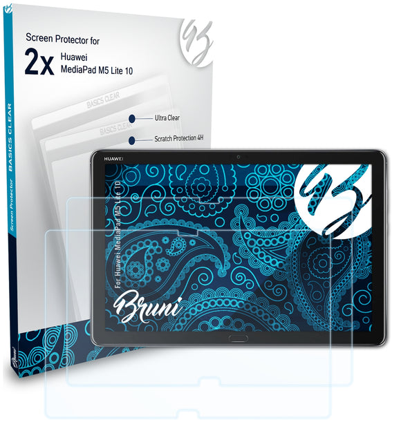 Bruni Basics-Clear Displayschutzfolie für Huawei MediaPad M5 Lite 10