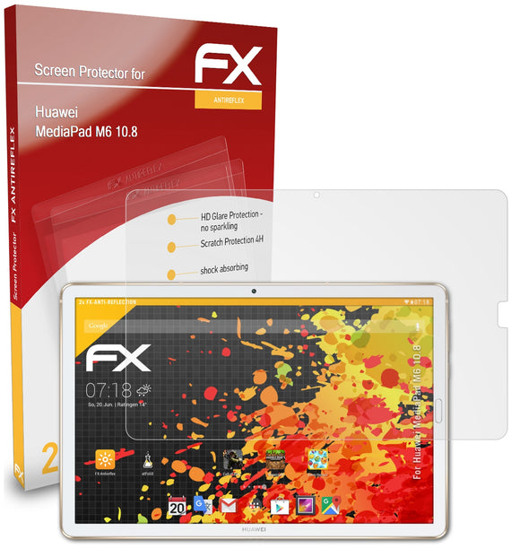 atFoliX FX-Antireflex Displayschutzfolie für Huawei MediaPad M6 10.8