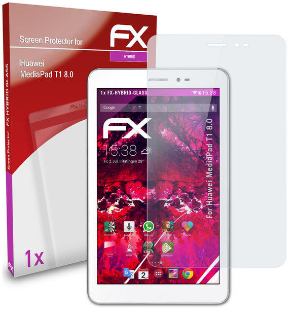 atFoliX FX-Hybrid-Glass Panzerglasfolie für Huawei MediaPad T1 8.0