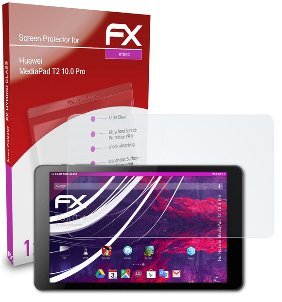 atFoliX FX-Hybrid-Glass Panzerglasfolie für Huawei MediaPad T2 10.0 Pro