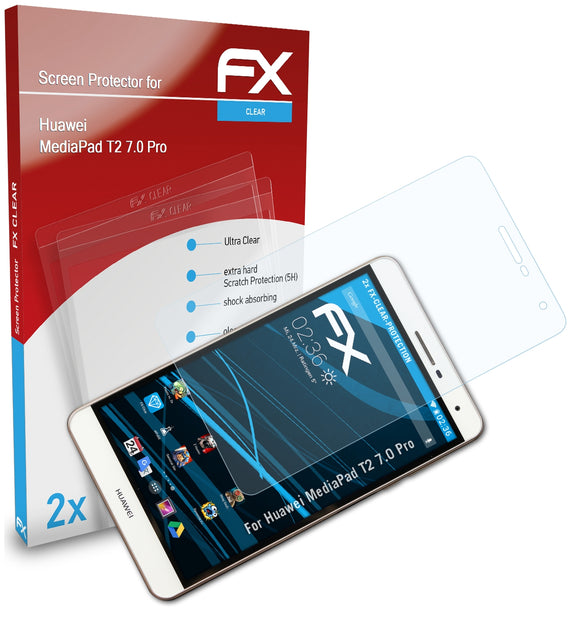 atFoliX FX-Clear Schutzfolie für Huawei MediaPad T2 7.0 Pro