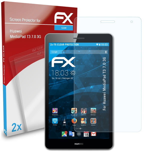 atFoliX FX-Clear Schutzfolie für Huawei MediaPad T3 7.0 3G