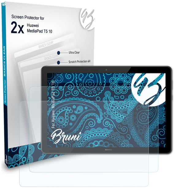 Bruni Basics-Clear Displayschutzfolie für Huawei MediaPad T5 10