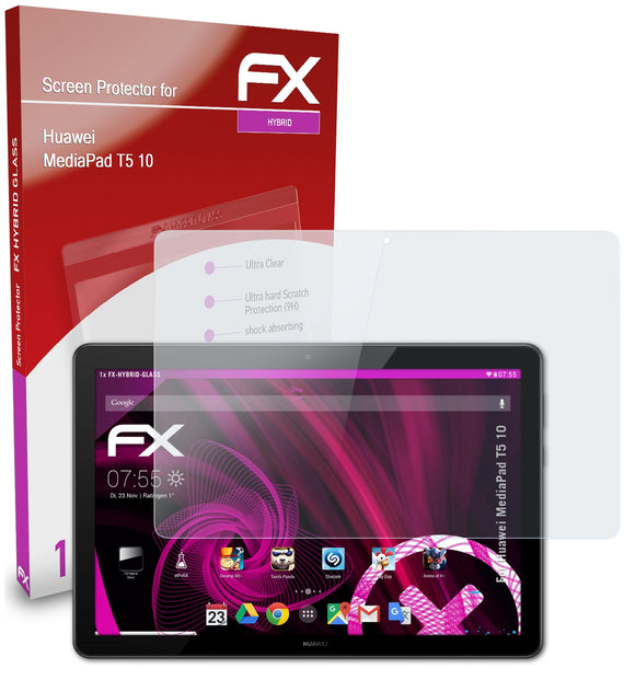 atFoliX FX-Hybrid-Glass Panzerglasfolie für Huawei MediaPad T5 10