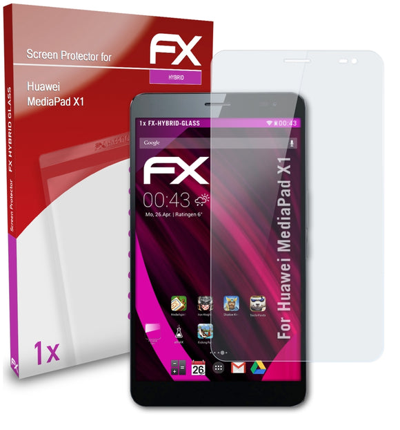 atFoliX FX-Hybrid-Glass Panzerglasfolie für Huawei MediaPad X1