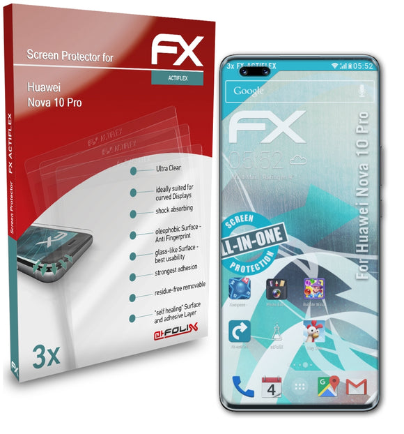 atFoliX FX-ActiFleX Displayschutzfolie für Huawei Nova 10 Pro