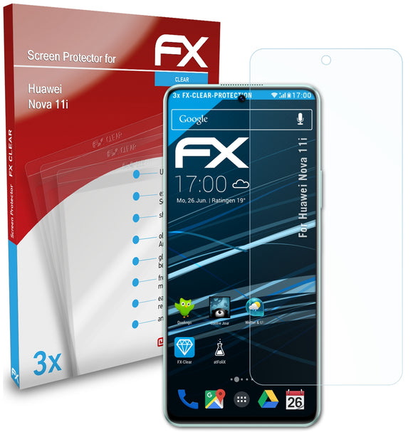 atFoliX FX-Clear Schutzfolie für Huawei Nova 11i