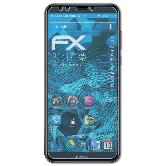 atFoliX FX-Clear Schutzfolie für Huawei Nova 2 Lite