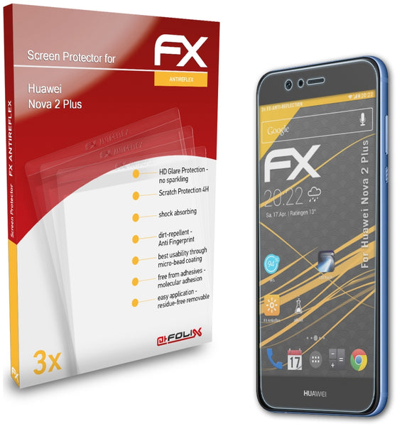 atFoliX FX-Antireflex Displayschutzfolie für Huawei Nova 2 Plus