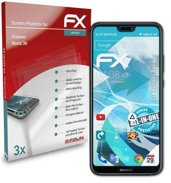 atFoliX FX-ActiFleX Displayschutzfolie für Huawei Nova 3e