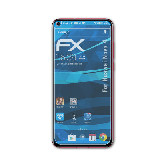 atFoliX FX-Clear Schutzfolie für Huawei Nova 4