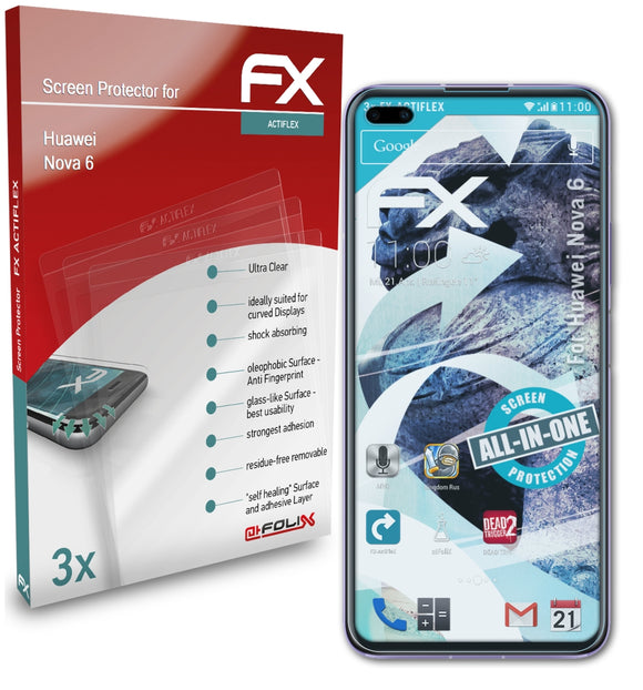 atFoliX FX-ActiFleX Displayschutzfolie für Huawei Nova 6
