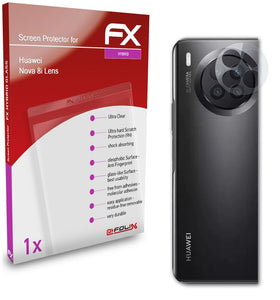 atFoliX FX-Hybrid-Glass Panzerglasfolie für Huawei Nova 8i Lens