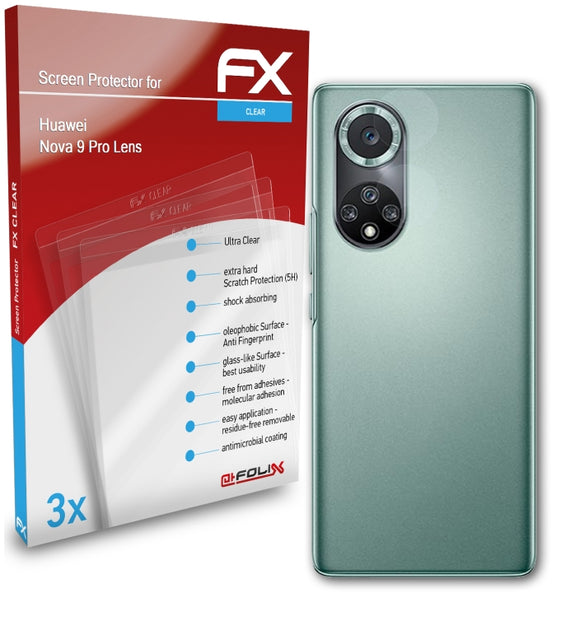 atFoliX FX-Clear Schutzfolie für Huawei Nova 9 Pro Lens