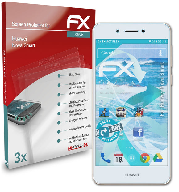 atFoliX FX-ActiFleX Displayschutzfolie für Huawei Nova Smart