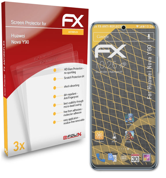 atFoliX FX-Antireflex Displayschutzfolie für Huawei Nova Y90