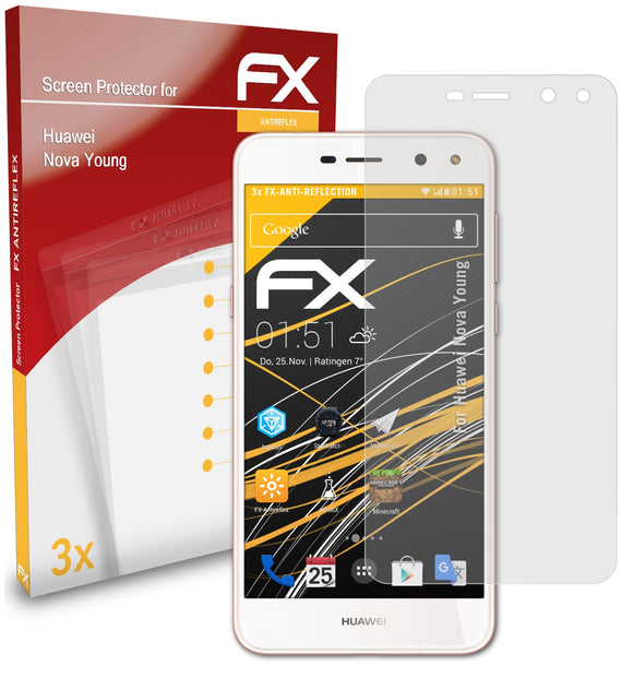 atFoliX FX-Antireflex Displayschutzfolie für Huawei Nova Young
