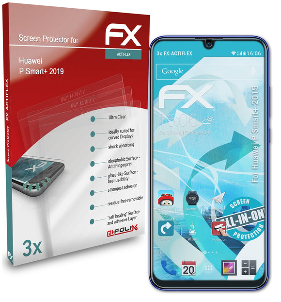 atFoliX FX-ActiFleX Displayschutzfolie für Huawei P Smart+ 2019