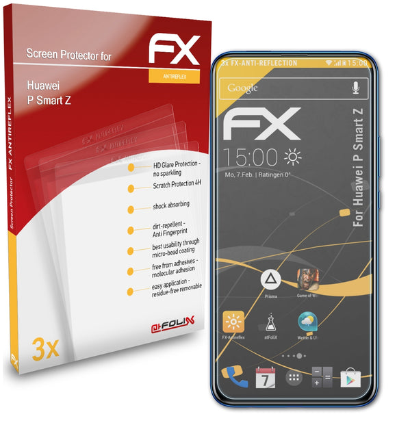 atFoliX FX-Antireflex Displayschutzfolie für Huawei P Smart Z
