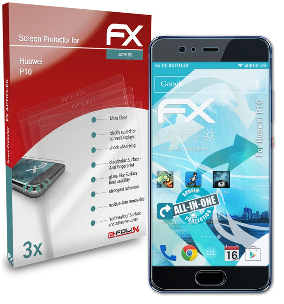 atFoliX FX-ActiFleX Displayschutzfolie für Huawei P10