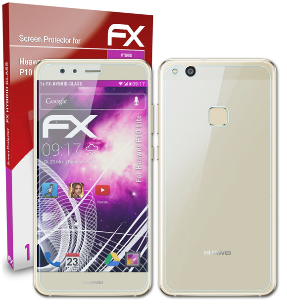 atFoliX FX-Hybrid-Glass Panzerglasfolie für Huawei P10 Lite