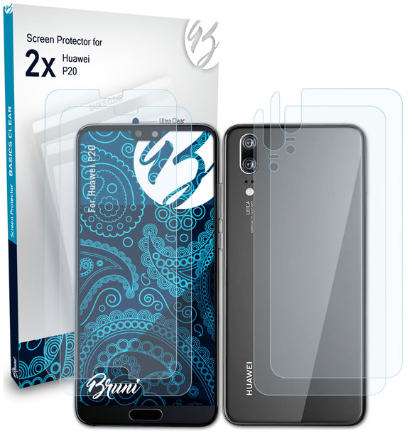 Bruni Basics-Clear Displayschutzfolie für Huawei P20