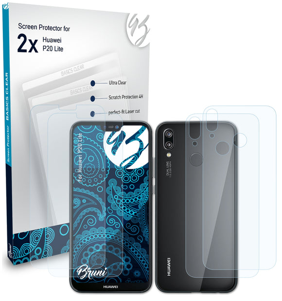 Bruni Basics-Clear Displayschutzfolie für Huawei P20 Lite