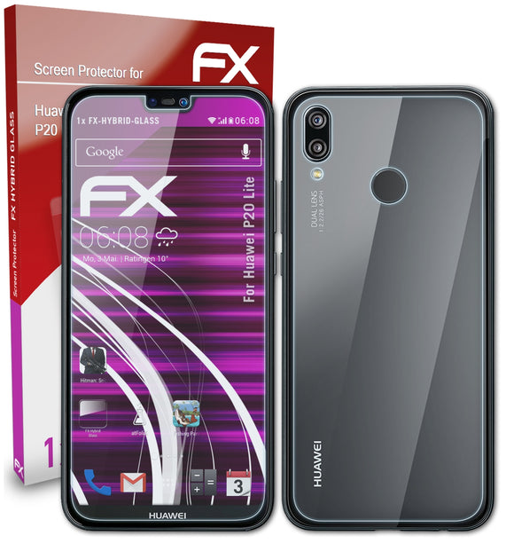 atFoliX FX-Hybrid-Glass Panzerglasfolie für Huawei P20 Lite