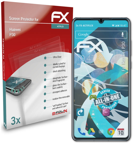 atFoliX FX-ActiFleX Displayschutzfolie für Huawei P30