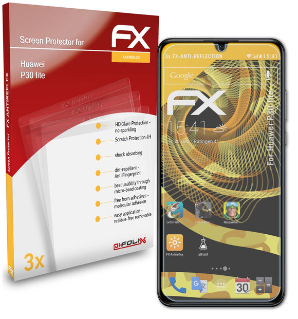 atFoliX FX-Antireflex Displayschutzfolie für Huawei P30 lite
