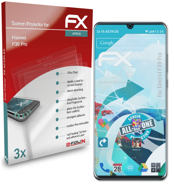 atFoliX FX-ActiFleX Displayschutzfolie für Huawei P30 Pro
