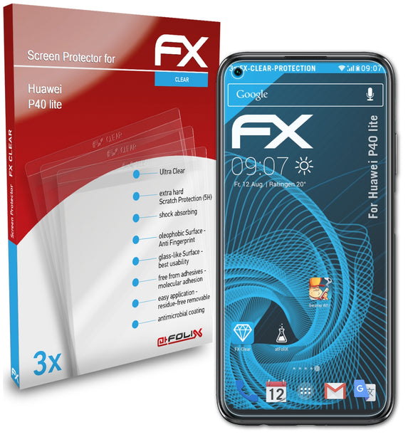atFoliX FX-Clear Schutzfolie für Huawei P40 lite