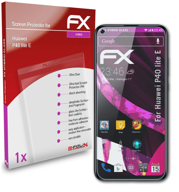 atFoliX FX-Hybrid-Glass Panzerglasfolie für Huawei P40 lite E