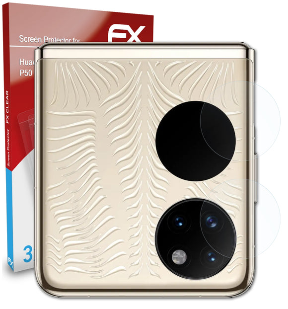 atFoliX FX-Clear Schutzfolie für Huawei P50 Pocket Lens